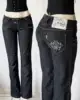 Classic Style Slim Fit  Denim Trousers for Women's  Niche Fashion High Waisted Y2k Jeans 2024 Fashionable Wide-leg Pants 1