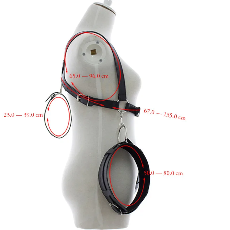 Thigh Restraint Straps Sling Leg Spreader Open Restraint Belt Bondage Harness With Wrist Cuffs BDSM Sex Position Aid Adult Toys