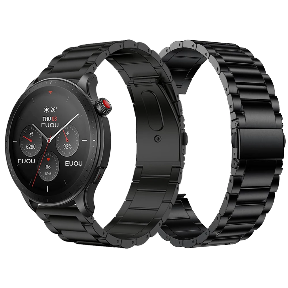 22mm Replacement Strap For Amazfit GTR 4 GTR4 Smartwatch Wristband GTR 3 Pro  2 47mm Titanium Metal Band Watchband Bracelet Belt - AliExpress
