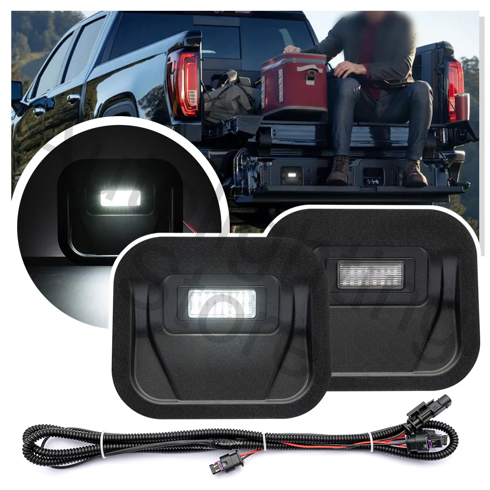 

2Pcs LED Rear Tailgate Step Light Kit For GMC Sierra 1500 Chevy Silverado 1500 2500HD 3500HD 2020 2021 2022
