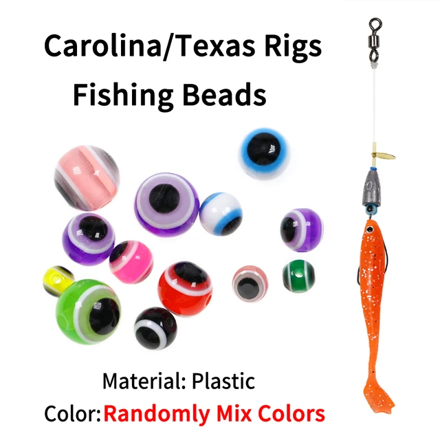 Elllv 50pcs/100pcs Mixed Colors Fishing Eyeball Beads Hard Plastic Float  Beans for Carolina /Taxes/Dropper