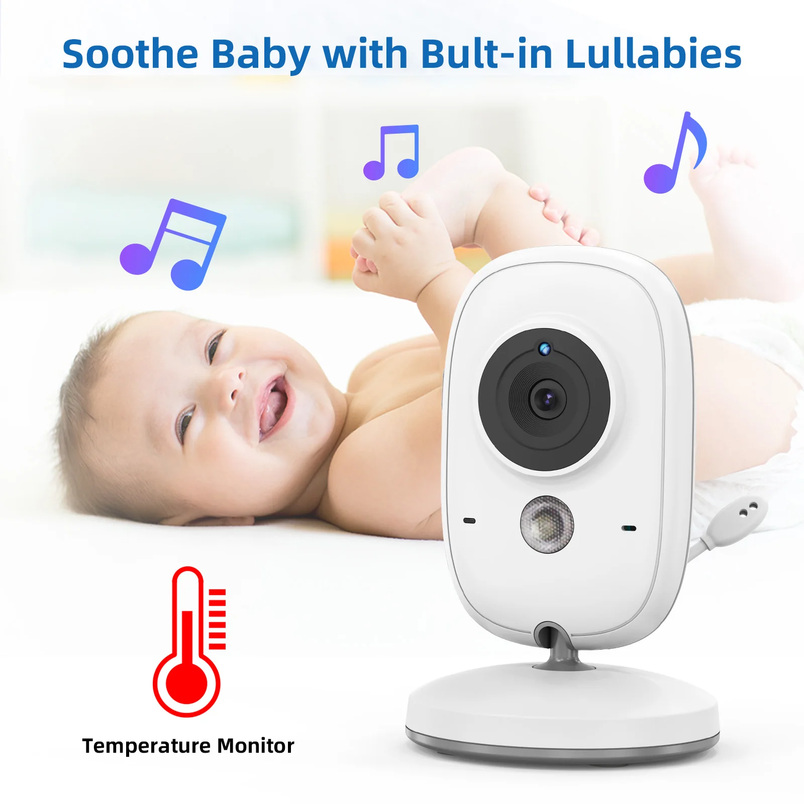 TakTark 3.2 Inch Wireless Video Baby Monitor Auto Night Vision Two-Way Intercom Temperature Monitoring Surveillance Camera Nanny 5 TakTark 3.2 Inch Wireless Video Baby Monitor Auto Night Vision Two-Way Intercom Temperature Monitoring Surveillance Camera Nanny 5