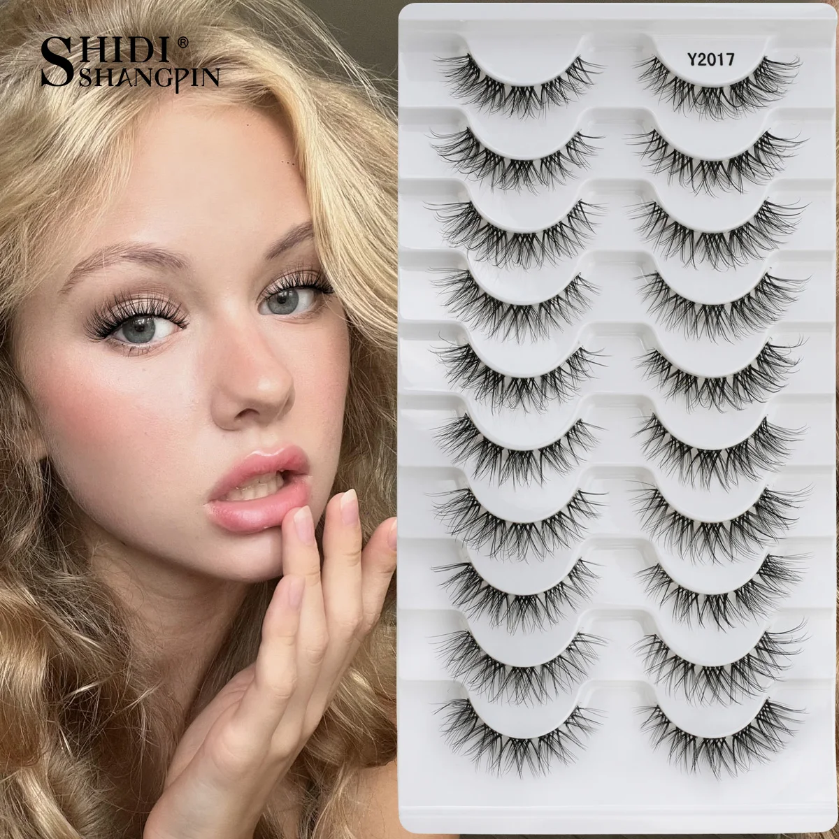 Description Picture 5 of itemFalse Lashes 3/10 Pairs 3D Mink Fluffy Natural Look Fake Eyelashes Extensions Clear Band for Cosplay Faux Cils Makeup Hotselling