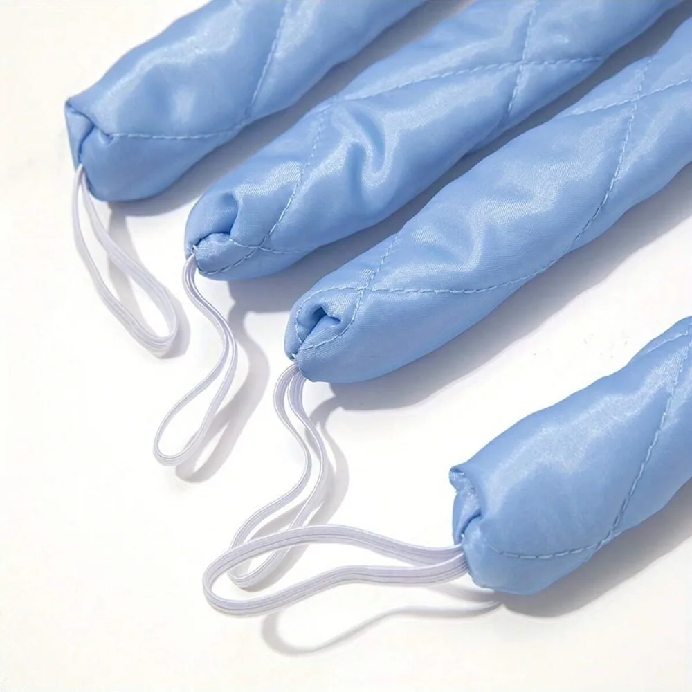 열 없는 문어 모양 컬링기, 밤새 사용하는 손상 없는 대형 부드러운 웨이브 헤어 롤러 밴드