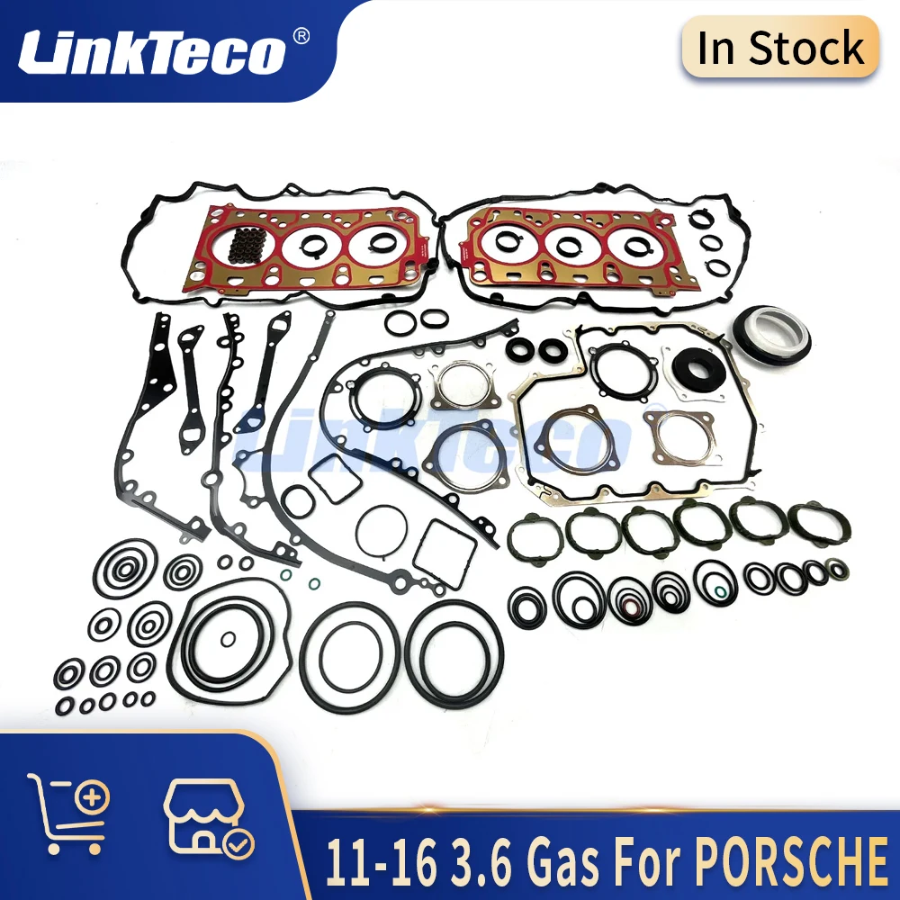 

Engine Parts Cylinder Head Gasket Seal Set Fit Kit 11-16 3.6 L T Gas For PORSCHE CAYENNE MACAN PANAMERA Crankshaft O-Ring Seal