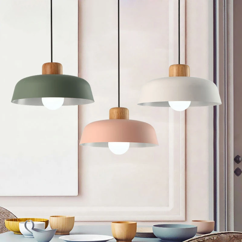 

Nordic Chandelier Modern Pendant Lamps Restaurant Kitchen Iron Hanging Light Creative Macaron Indoor lamps For Home Decor