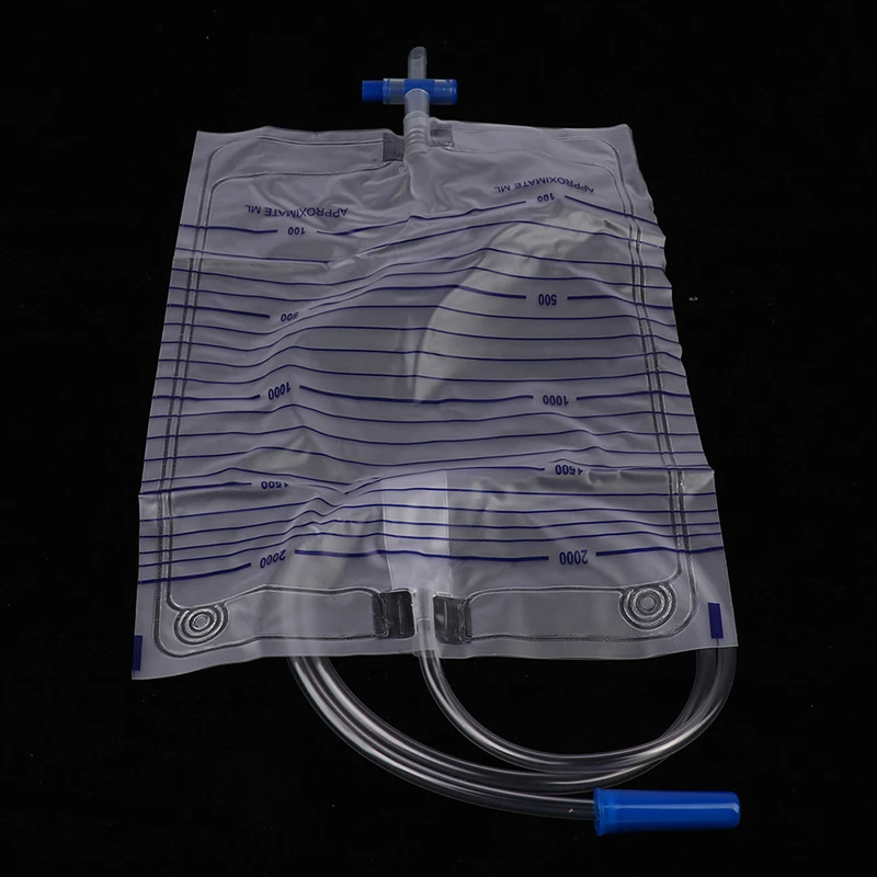 2000ml Disposable Urine Bag Unisex Anti-reflux External Catheter Medical Urine Collector Drainage Pack Urinary Incontinence
