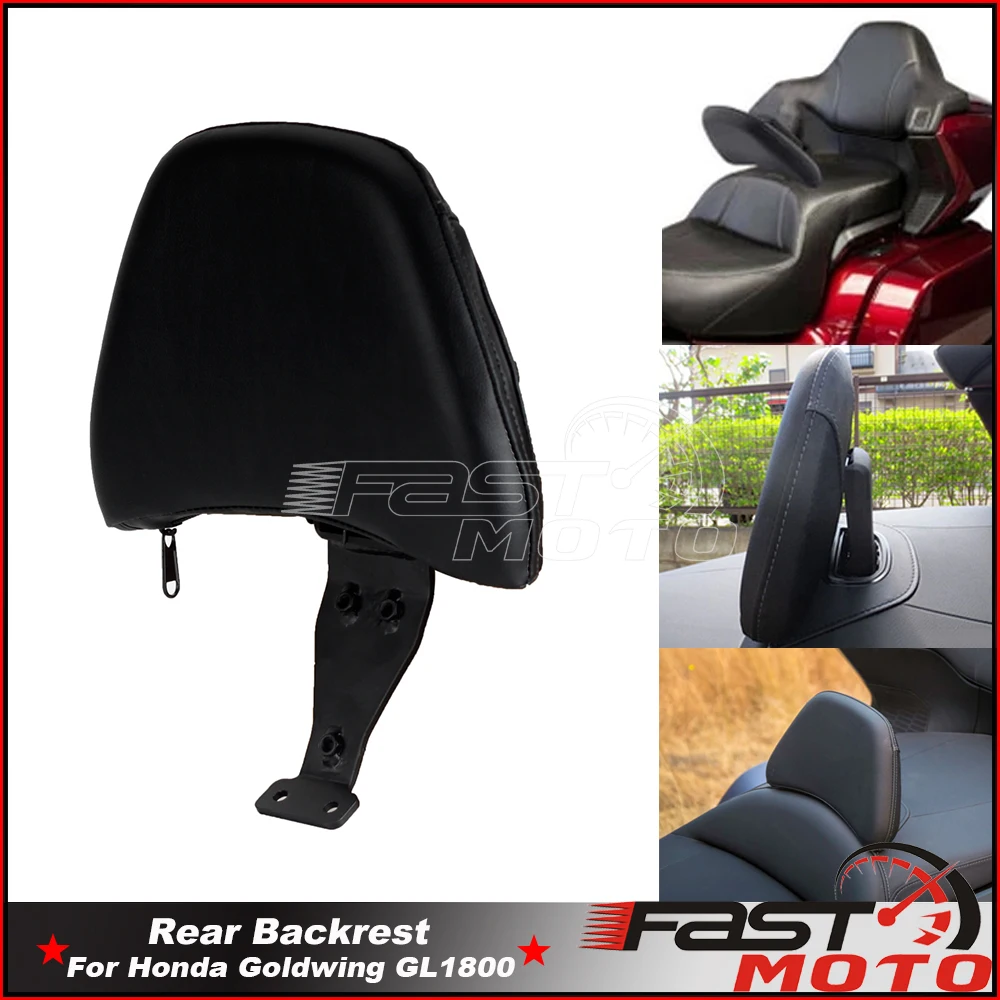 Comfortable Driver Backrest Pad Mount Kit W/Pouch For Honda Goldwing Gl1800 F6B 