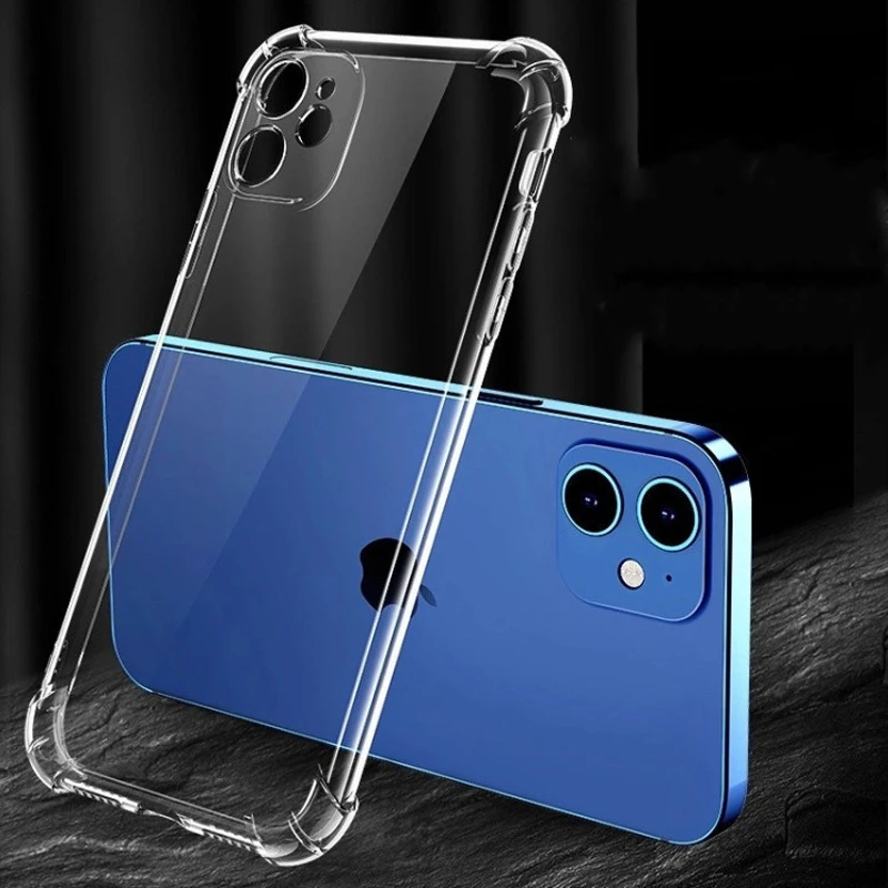 Прозрачный чехол для iPhone 13 12 11 Pro Max мягкий силиконовый телефона из ТПУ X XR 7 8 Plus
