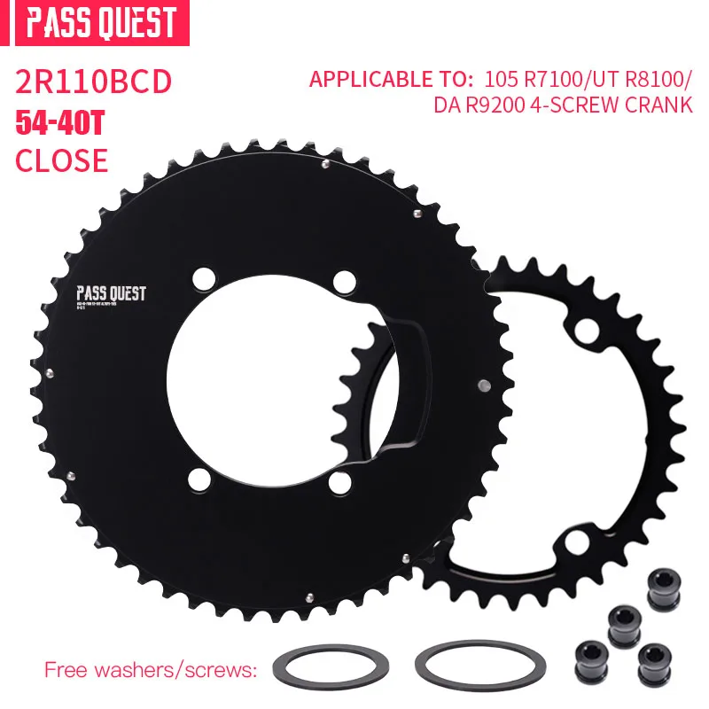 pass quest チェーンリング53T-39 PASS QUEST 110bcd Double Chainring chainwheel 54 40 53 39 50 34 56