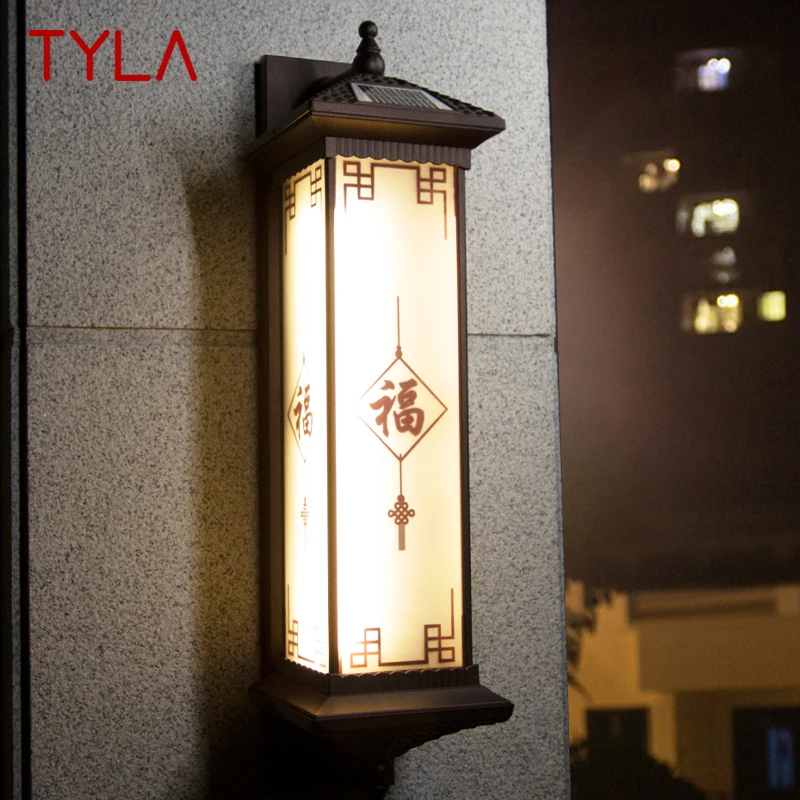 

TYLA Outdoor Solar Wall Lamp Creativity Chinese Sconce Light LED Waterproof IP65 for Home Courtyard Villa Porch