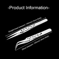 Industrial Tweezers Electronics Anti-static Precision Stainless Curved Straight Tip DlY Hand Tools Phone Repair JMNZ04 3
