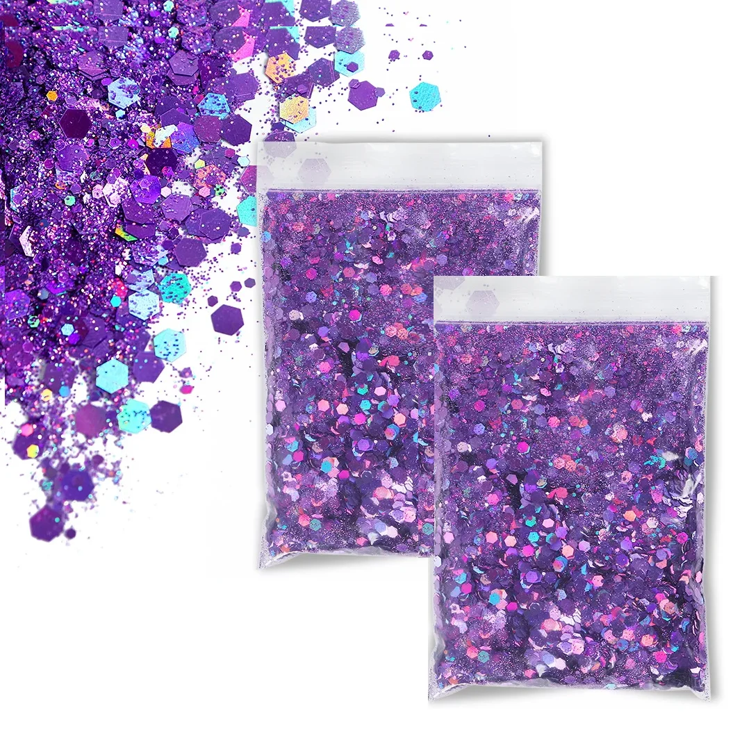 Holographic Iridescent Chunky Glitter Flakes