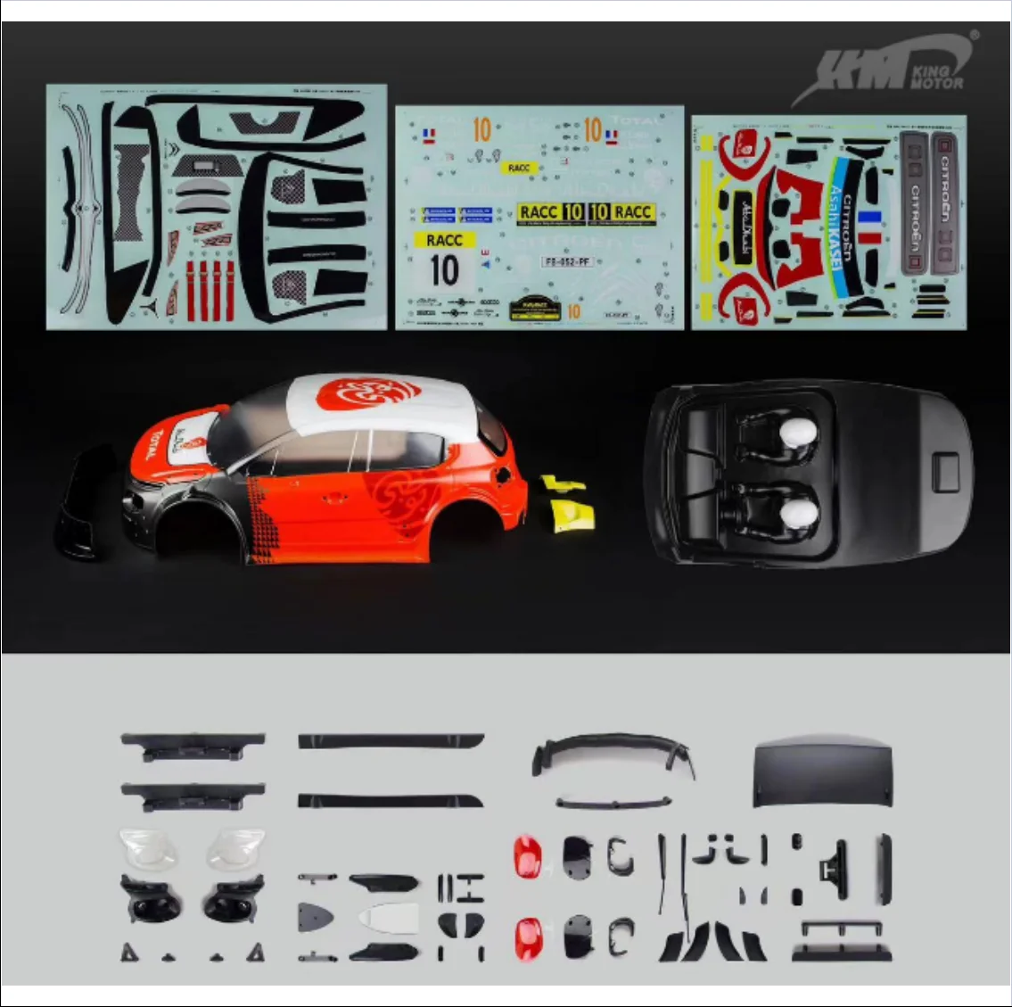 

1/7 C3 Abu Dhabi Body, Body Accessories, RC Car Body Parts, RC Body Shell Kit, Lights Kit, Citreon Rally RC, RC Car Body Set