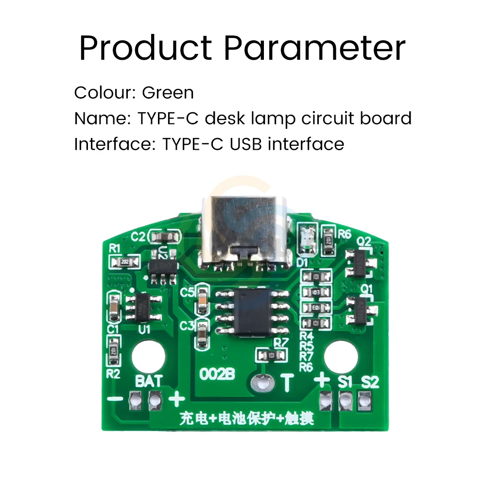 Type-C Desk Lamp Circuit Board Usb Charging 3-Speed Infinitely Dimmable Led Touch Night Light Control Module