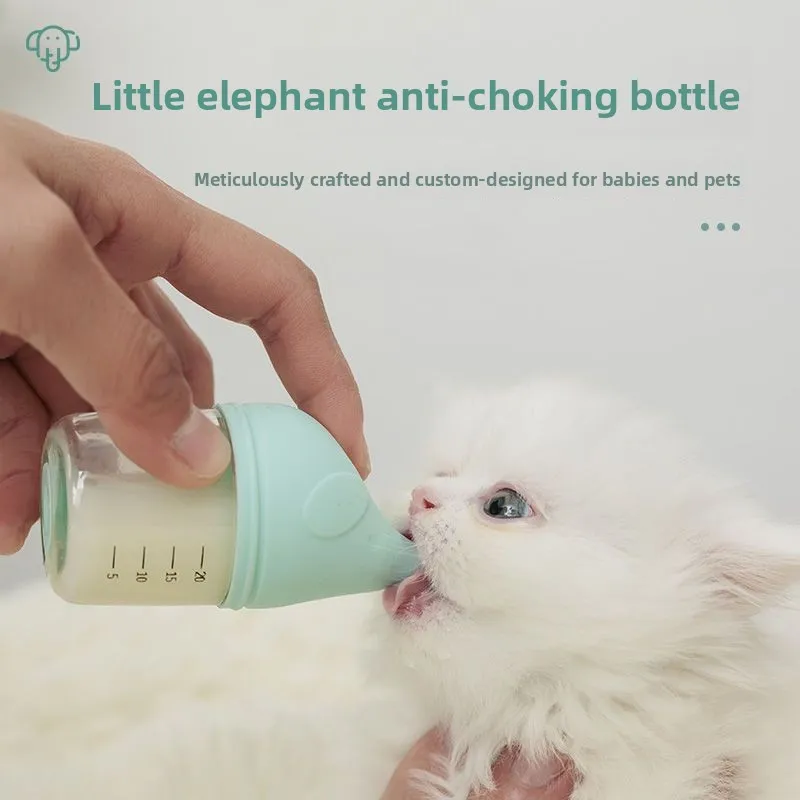 Biberon per gatti, anti-soffocamento, per gattini e animali neonati, dispositivo per l'alimentazione di gatti e cuccioli, tettarella per l'alimentazione
