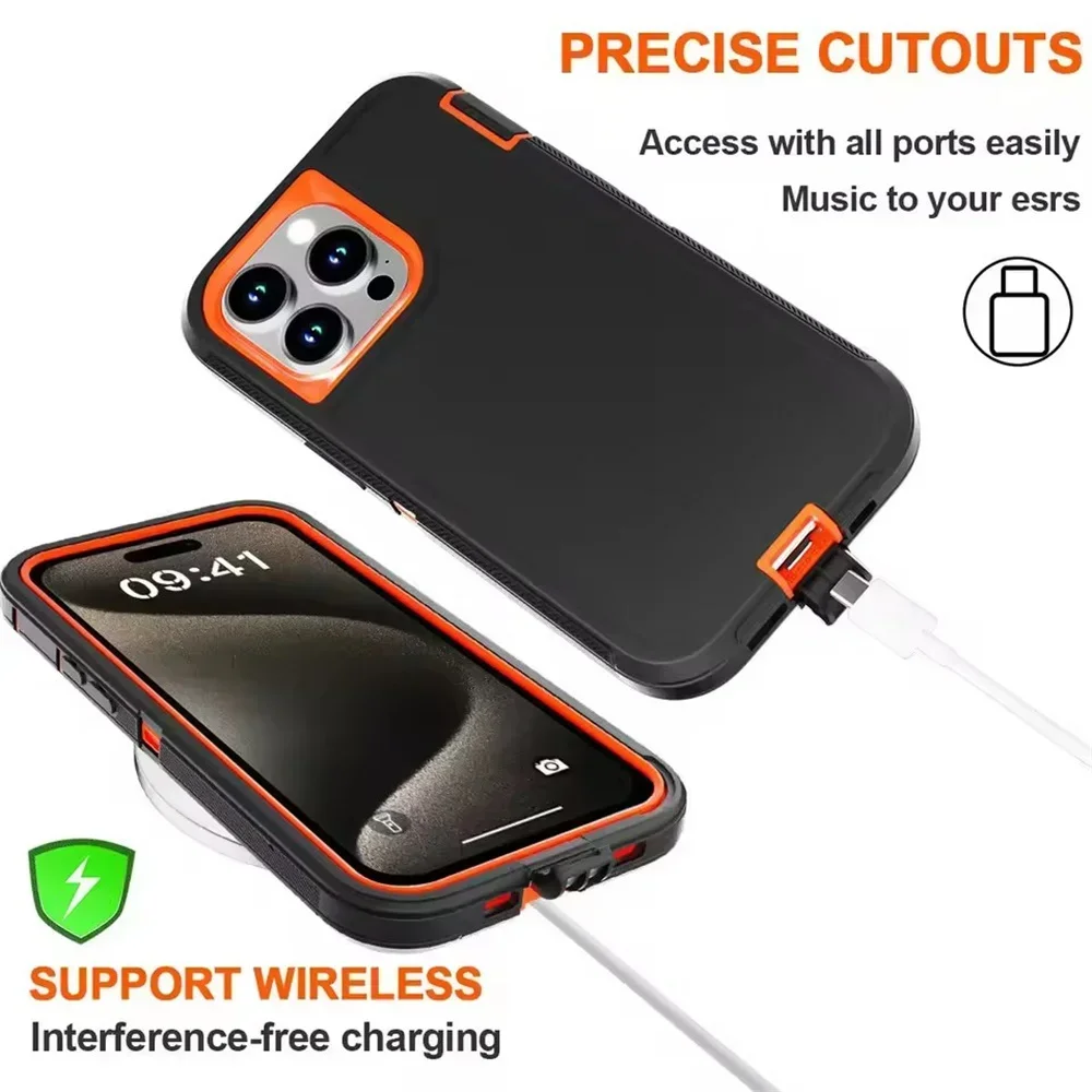 Premium 3in1 Heavy Duty Anti Drop Phone Case For IPhone 17 Pro Max 16 15 - Image 6