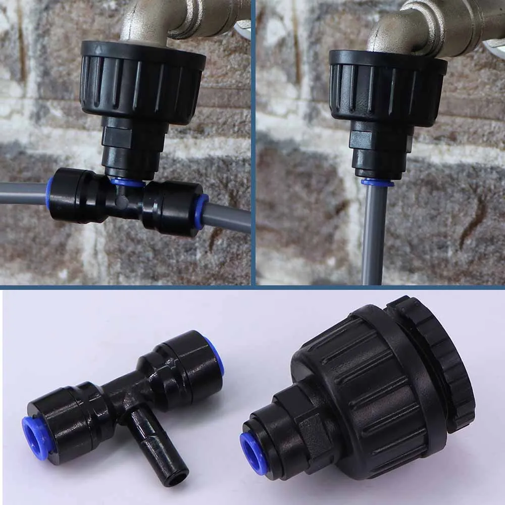 30/20m 1/4" Misting Cooling System 180° Adjustable Atomizer Filter Kit for Garden Irrigation Watering 4/6mm Quick Push Slip Lock 4