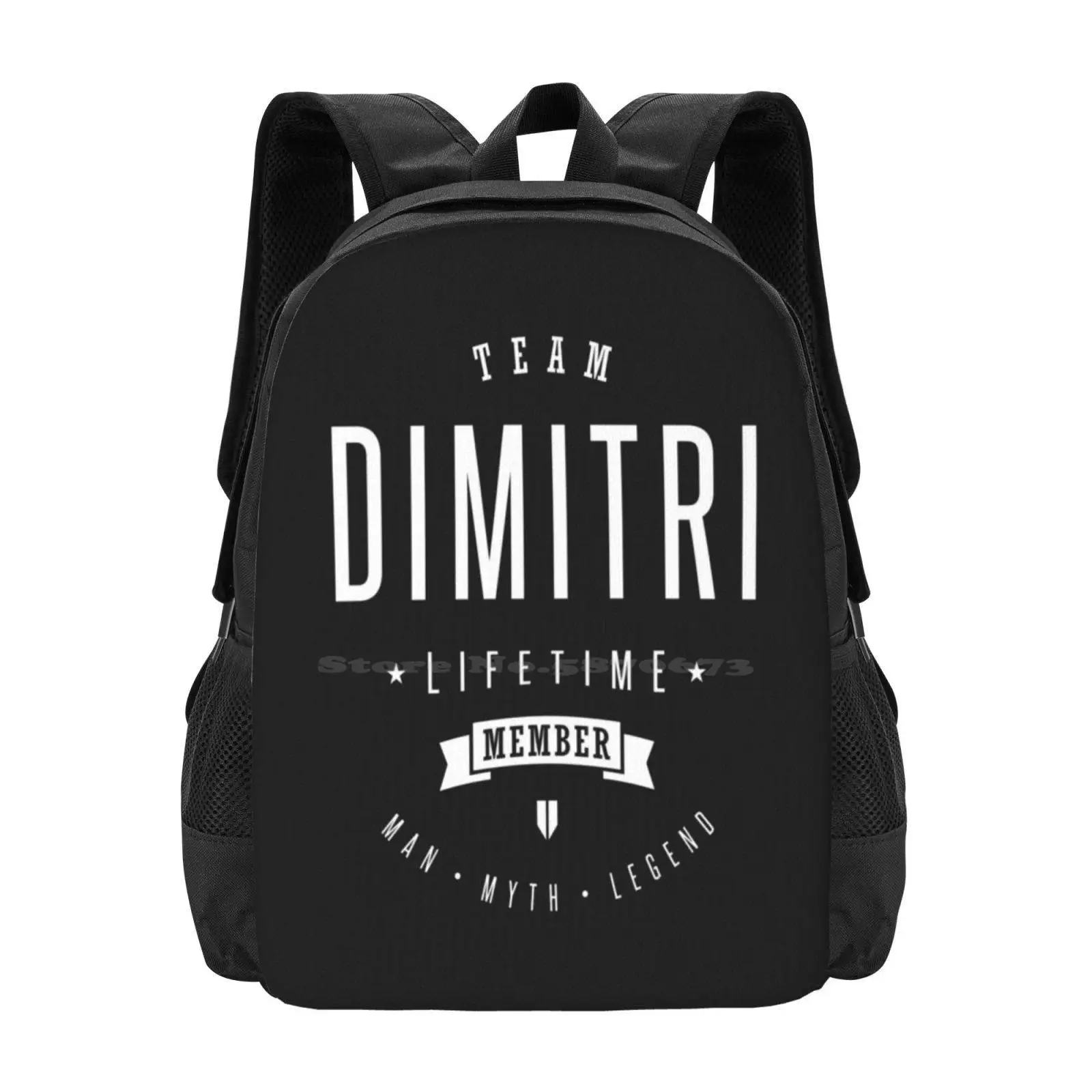

Dimitri Lifetime Member Hot Sale Backpack Fashion Bags Team Dimitri Lifetime Member Man Myth Legend Name Pride Original