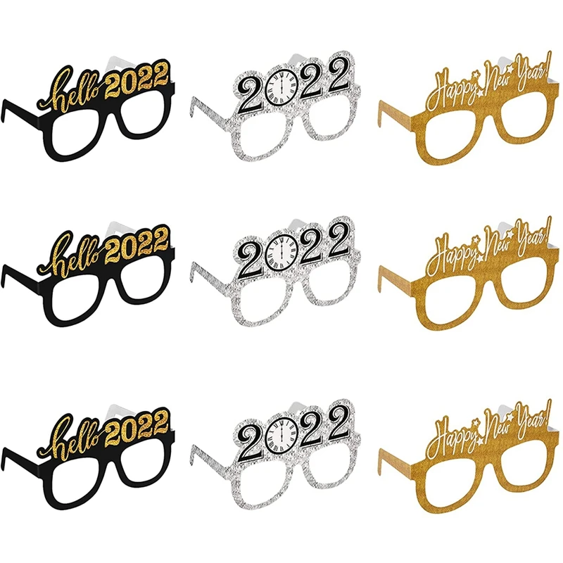 

Happy New Years Eyeglasses Decorations 2022 New Year Funny Party Glasses Party Favor For New Year's Party Supplies