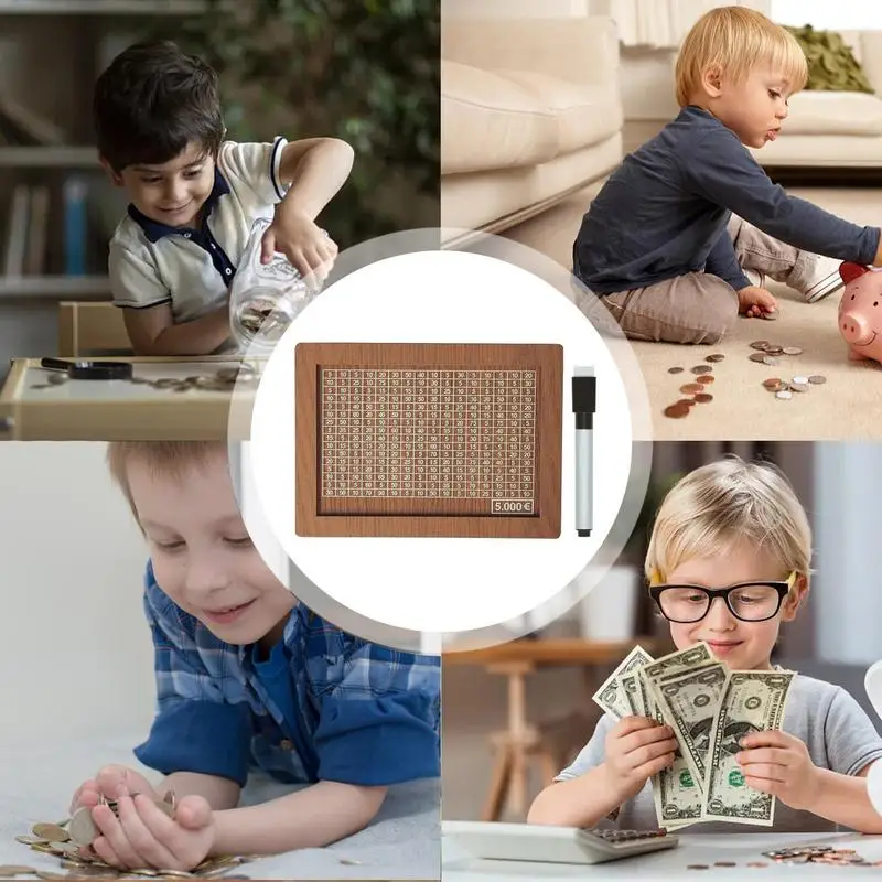 Wooden Money Box for Cash Retro Money Saving Bank Money Saving Box with Counter Cash Vault Savings Box Cash Saver Money Box 5