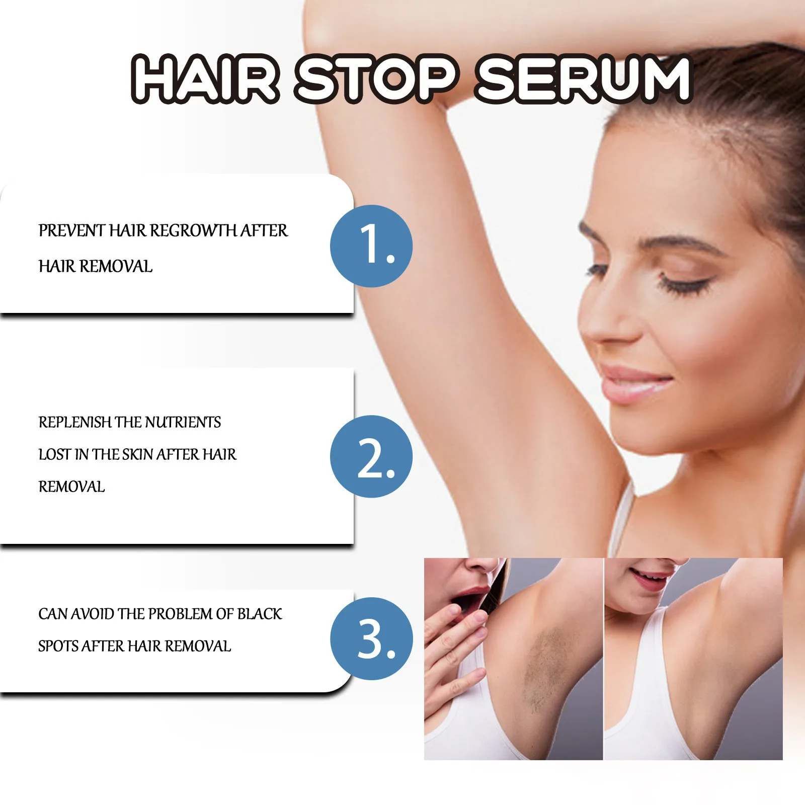 Hair Removal Remover Stops Ease Moisturizer 20ml Suitable for both men and women hair removal moisturizer
