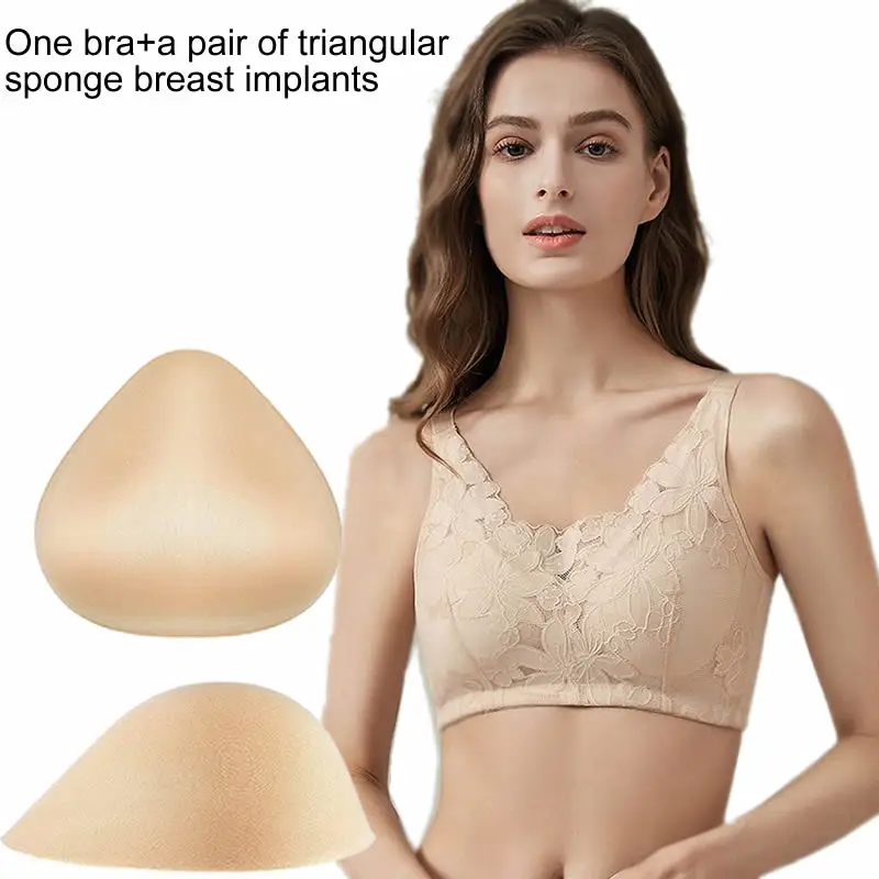 2810Breast-shaped bra mastectomy for women's bra + a pair of silicone breast  implants - AliExpress