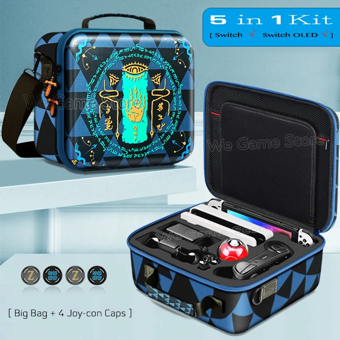 Premium Travel Carrying Case for Gaming Accessories - High-Quality Portable Storage Messenger Bag with Hard Shell