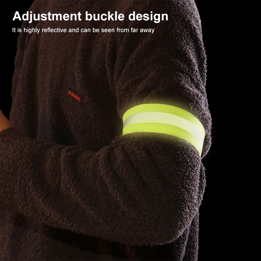Night Cycling Reflective Band Arm Belt Outdoor Running Safety Reflector Tape Strap Elastic Armband Wristband Ankle Strap 1PCS reflective arm bands