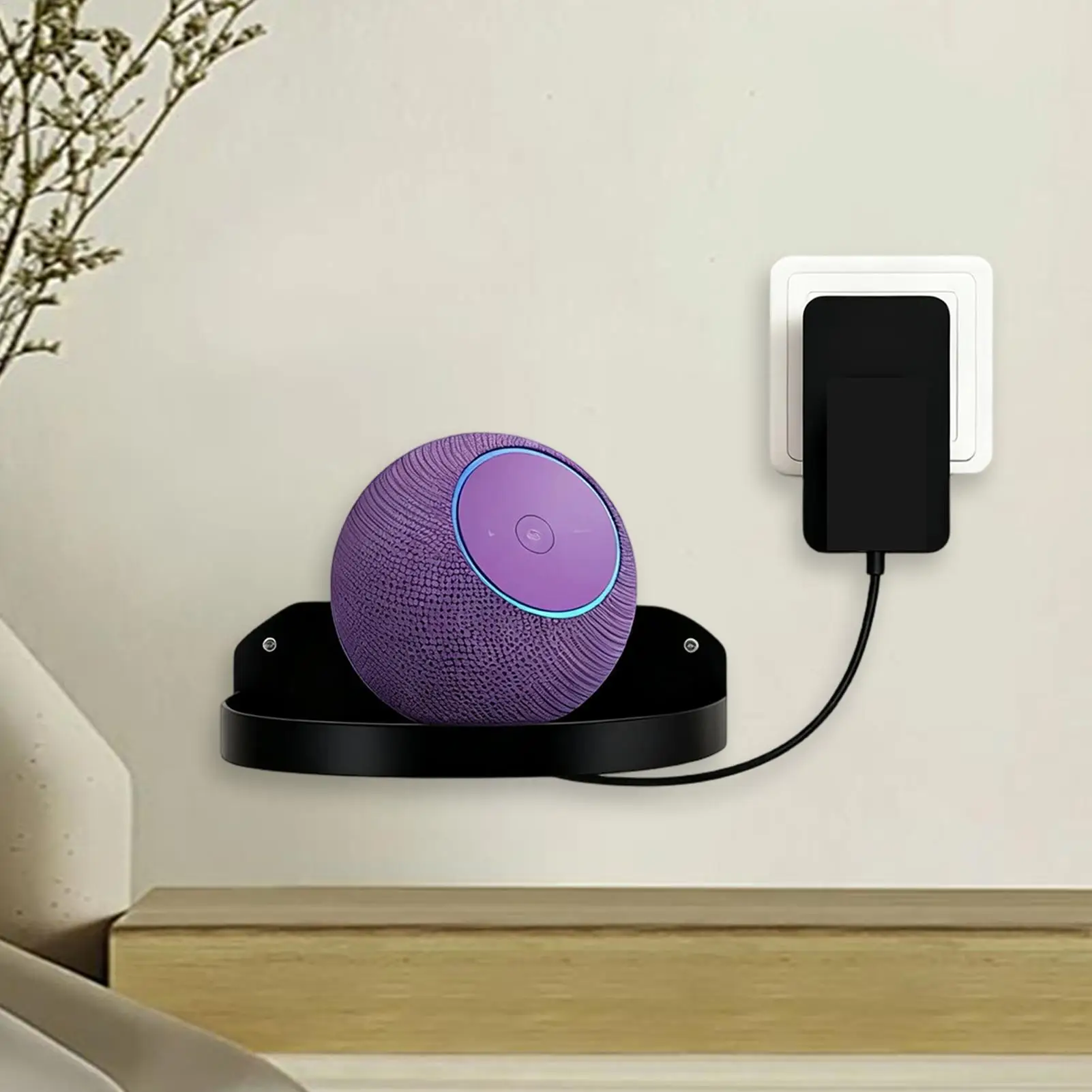 Speaker Wall Mount Angle Adjustable Storage Speaker Shelves Wall Mounted Stand For Home Office Living Room Bedroom Playroom