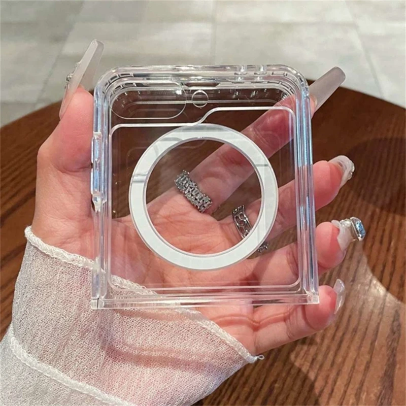 Magnetic Transparent Shockproof Acrylic Case with Magsafe Wireless Charging Compatibility