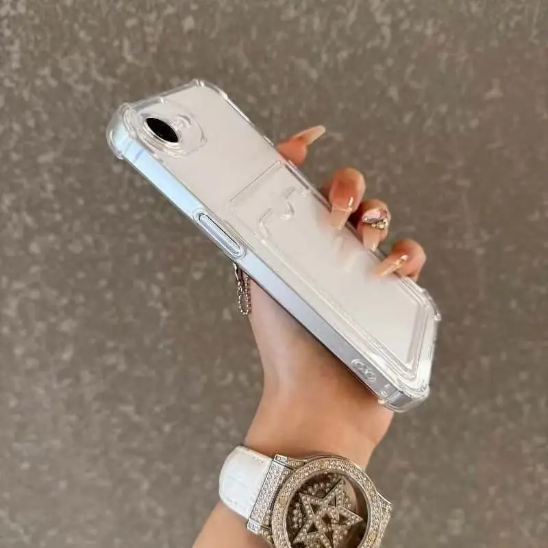 Clear Card Holder Wallet Phone Case with Transparent Design