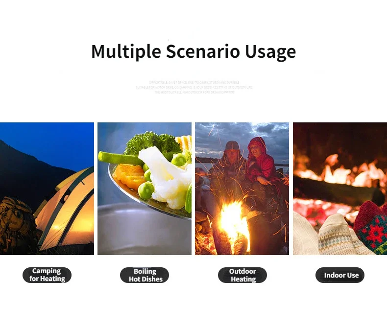 Description Picture 4 of itemMOUNTAINHIKER Mini Gas Heater Stove Cover Wear-resistant Outdoor Camping Portable Stainless Steel Warmer Heating Cover Equipment