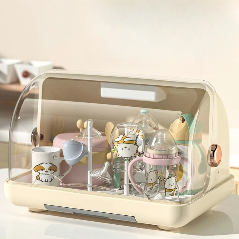 Baby Bottle Sterilizer, Baby Tableware UV Sterilizer Box, Dustproof Multifunctional Storage Box, Bottle Drainer Tool