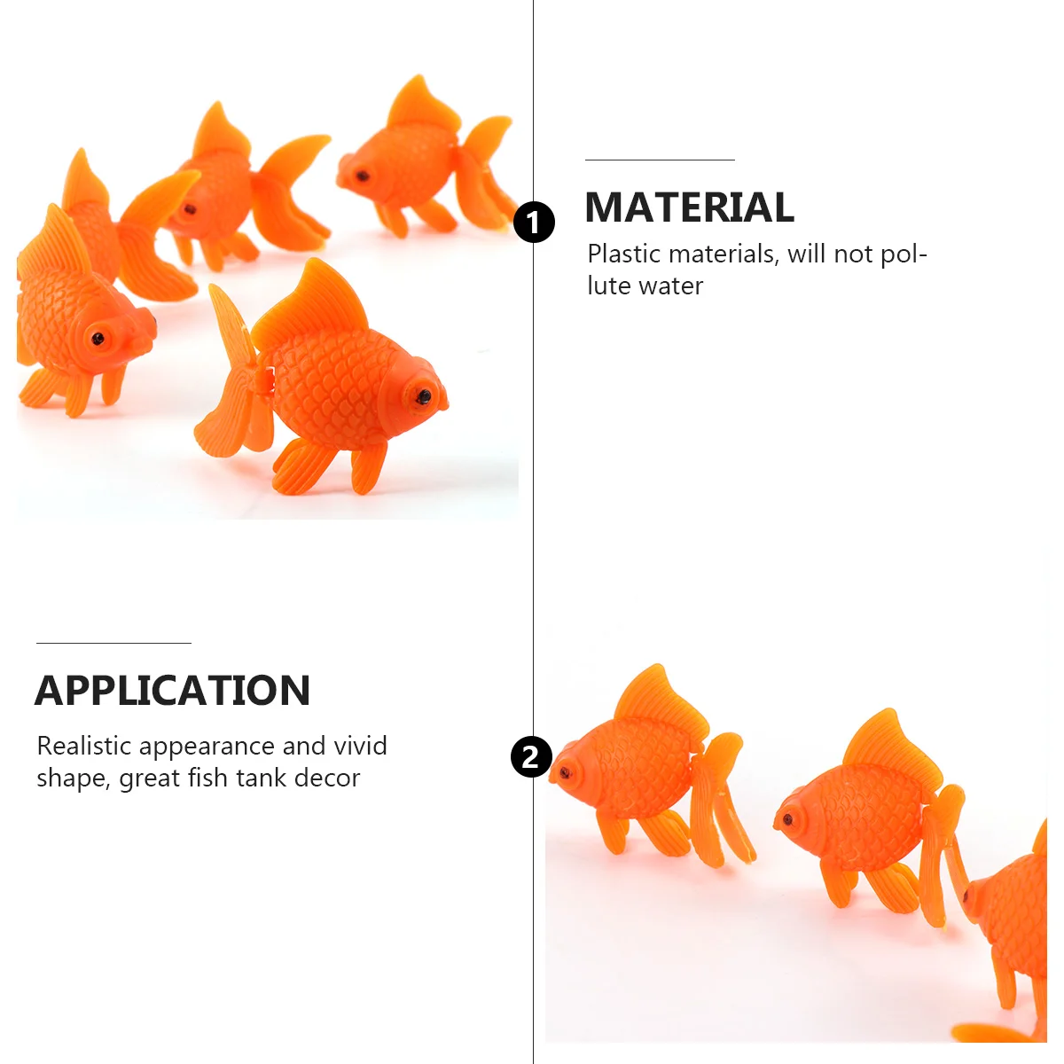 10 Pcs Fake Tropical Fish Plastic Fish Fake Tropical Aquarium Decorations Tank Pet Products Simulation Goldfish