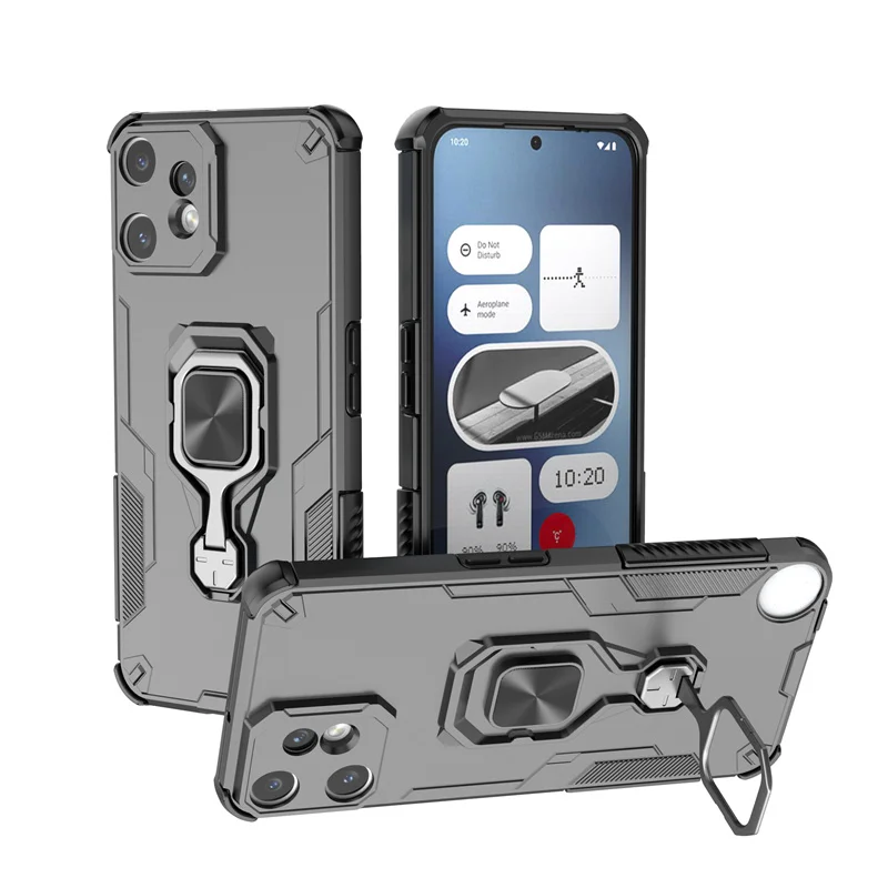 Enhanced Kickstand Case with Lens Protection and Magnetic Ring Stand