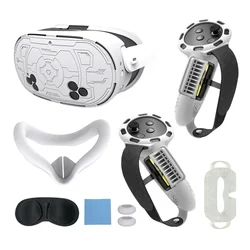 Enhanced VR Protective Accessory Set - Anti - Scratch & Shockproof Face and Lens Covers (White)