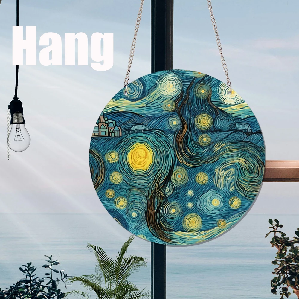 

15cm/20cm/30cm Diy Sky Star Window Hangings with Chain For Home Decor Acrylic Window Hanging