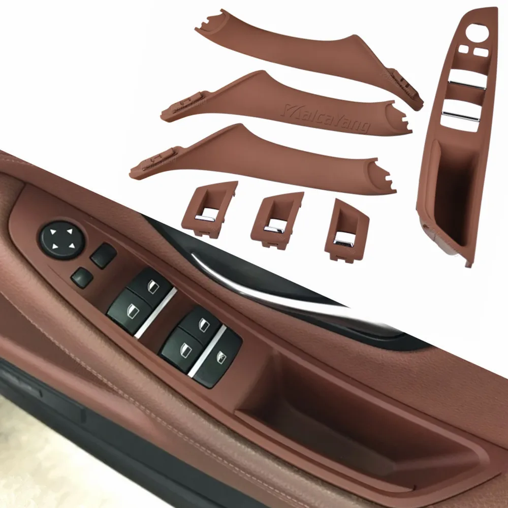 

7 шт. правый руль для BMW 5 серии F10 F11 F18 520 523 525 528 530 внутренняя дверная ручка автомобиля панель Натяжная отделка крышка