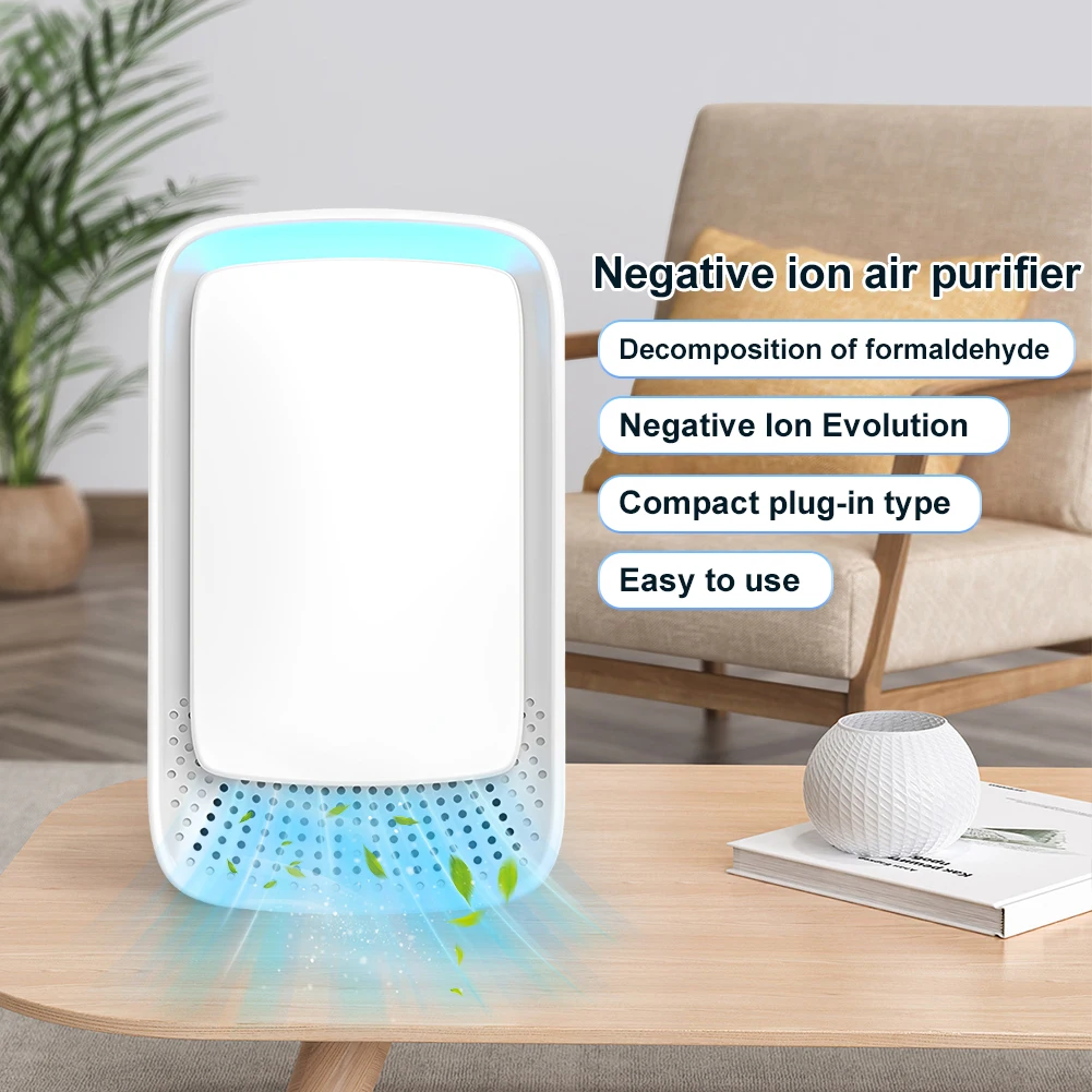 1-4 PCS Negative Ion Air Purifier Portable Filterless Air Cleaner Quiet Freshener Mini Cleaner for Home Office Bedroom