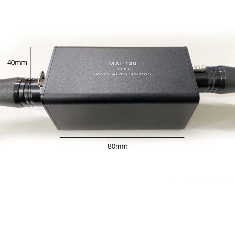 Audio Isolator Noise Reduction,Eliminates Current Noise,DI Grounding Box,6.5 XLR Mixer Audio Isolator, MAI-130 Mono Easy To Use 5