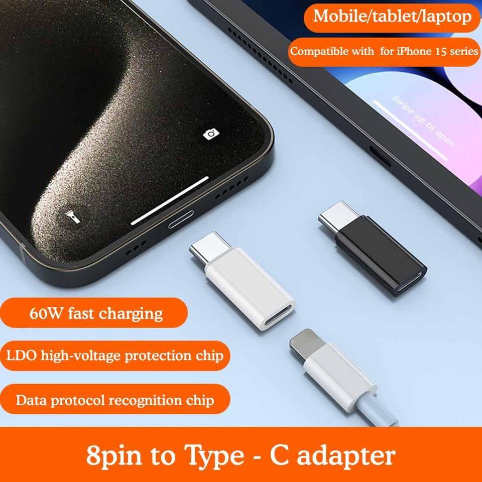 USB C To Adapter USB C Cable for iPhone 15 Pro Max Plus IPad Type C To Charging Data Sync Connector