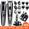 Kemei Hair Trimmer Electric Hair Clipper Beauty Kit Multifunction Shaver Beard Trimmer Cordless Cutting Machine LCD Display 5 1