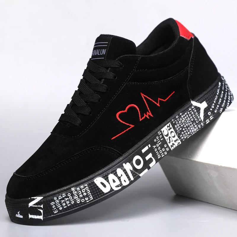 Breathable Mid-Top Sneakers , Heart & Music Graphic Design, Casual Streetwear Shoes for Couples, Valentine's Day & Birthday Gift 2