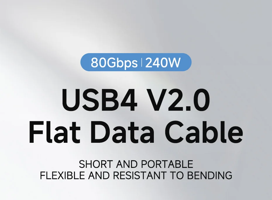 USB-C Short Cable USB4 V2.0 240W 80Gbps – L-Shaped Plug Hagibis