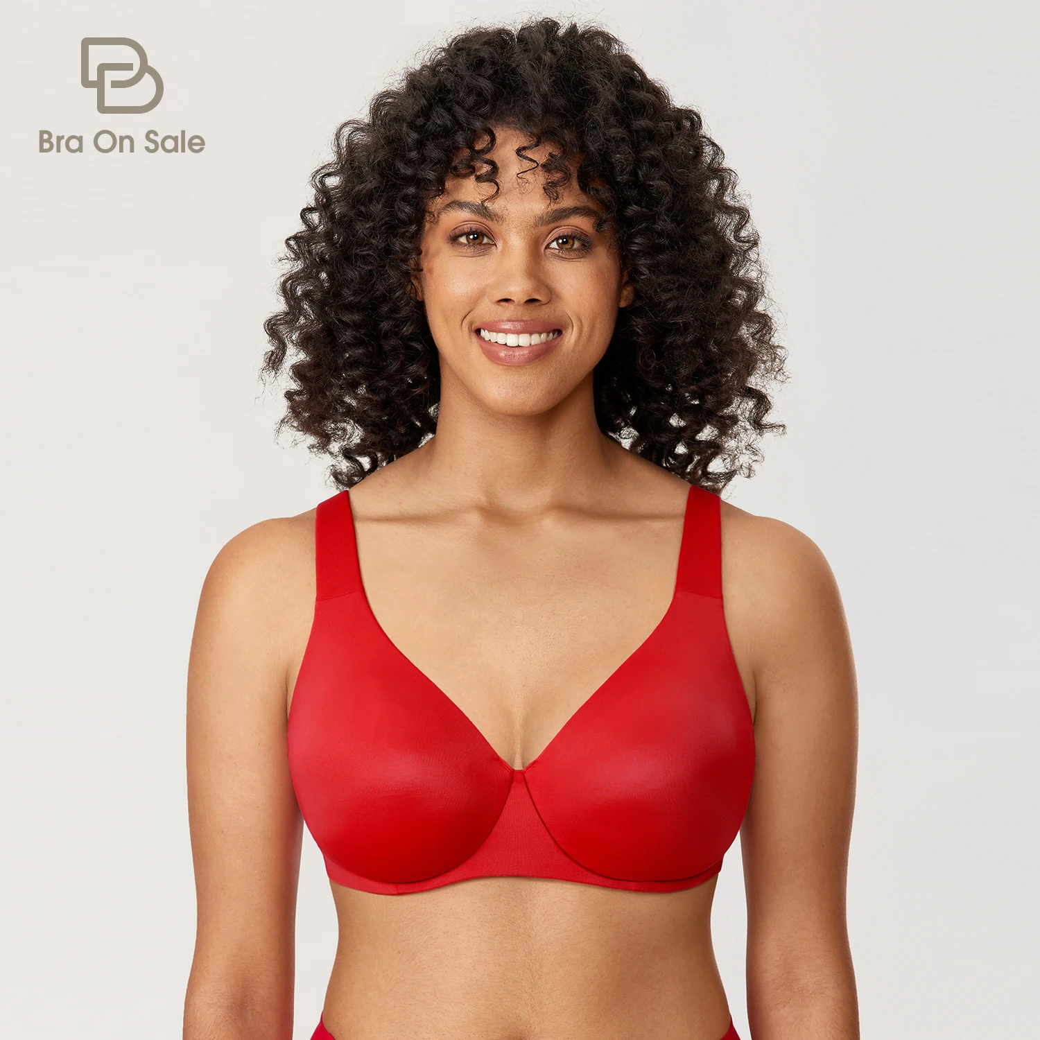 Women's Plus Size Minimizer Bra Full Coverage Smooth Unlined Underwire