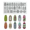 Nail Art Templates European architectural pattern angel priest Flower Geometry Stamping Plates DIY Image Printing Stencil Tools 2