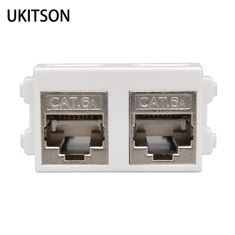 Prise RJ45 double CAT 6A complète en saillie