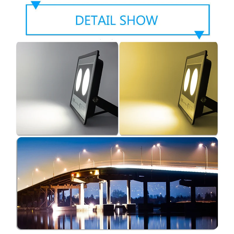 Led Flood Light LED Floodlight 50W 100W 200W 300W 400W 500W 220V Spotlight IP65 Waterproof Lamp Led Outdoor Flood Light Garden Street Lamp