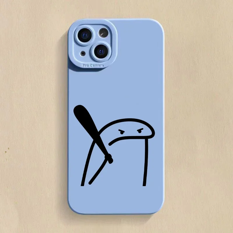 Adorable Cartoon Matchman Shockproof Silicone Phone Case